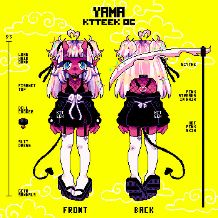 ktteek original character design sheet